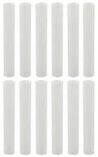 6 Inch White Plastic Candle Cover For Candelabra Base Lamp Sockets, 12 Pieces