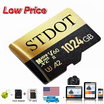 1024GB 256GB Micro SD Card Memory Card TF Card with Free Adapter High Speed Lot