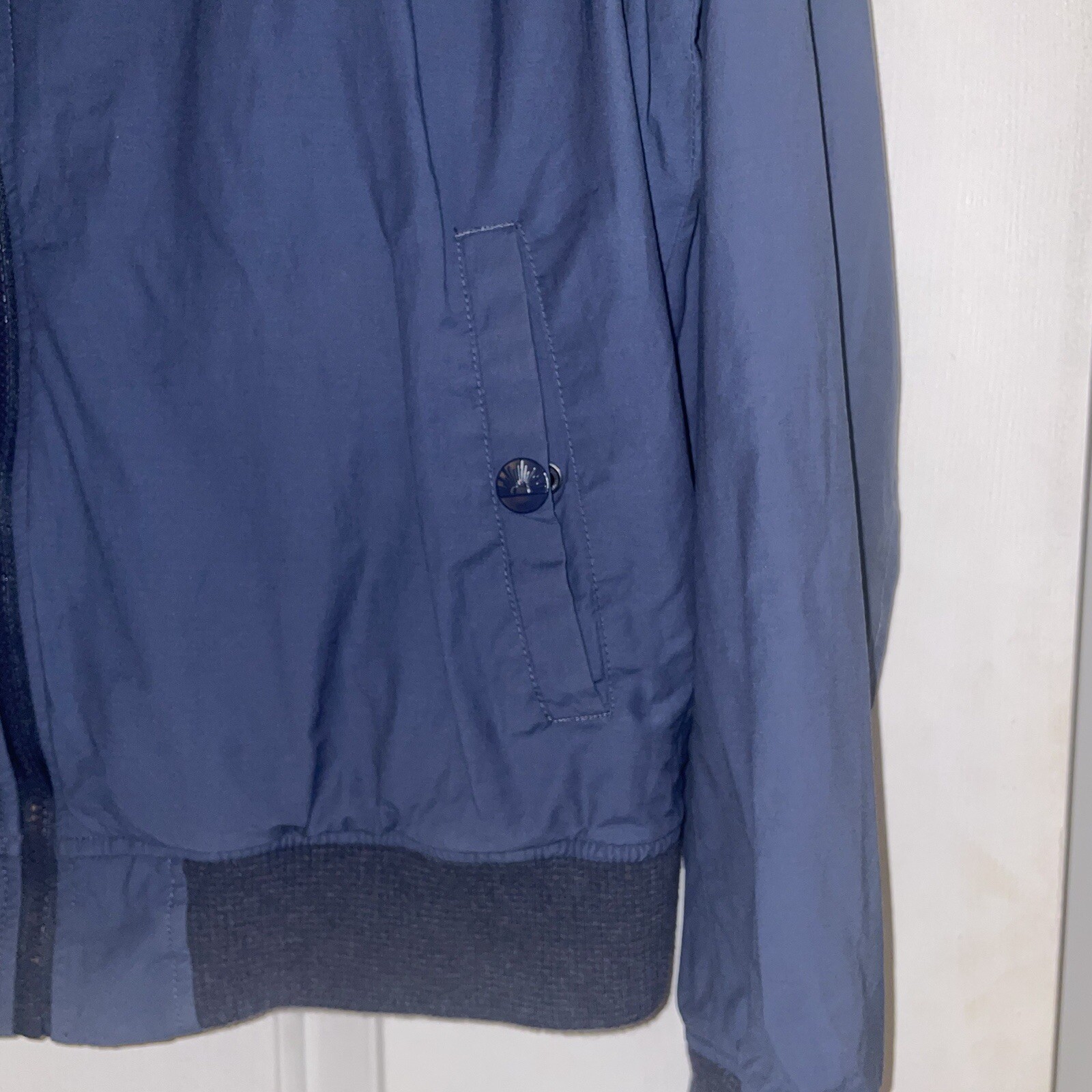 Faherty Bomber Jacket Men Large Blue Gray Full Zip - image 6