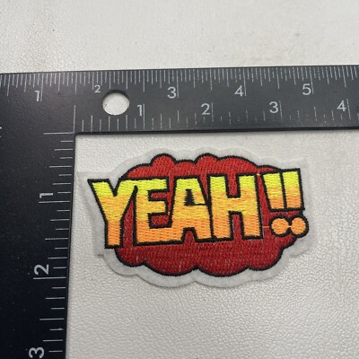 Cartoon Comic Style Caption YEAH!! Patch 001M