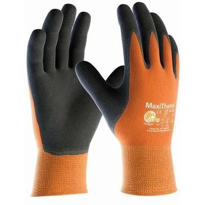 MaxiTherm 30-201 Palm Coated Thermal Winter Cold Temperature Work Gloves Orange