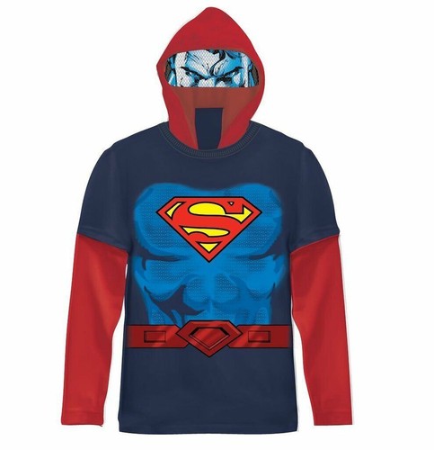 Youth Toddler Kids DC Comics Superman Halloween Comic Con Cosplay Hoodie - Picture 11 of 12