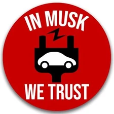 Magnet Me Up in Musk We Trust Magnet – Funny Pro Elon Musk Car Magnet Decal