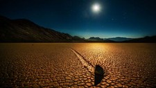 Landscape nature night moon moonlight mountains death Custom Gaming Mat Desk