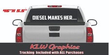 Diesel Makes Her Vinyl Decal Sticker Powerstroke Truck Stacks 2500 Duramax 6.6 Diesel Makes Her Vinyl Decal Sticker Powerstroke Truck Stacks 2500 Duramax 6.6