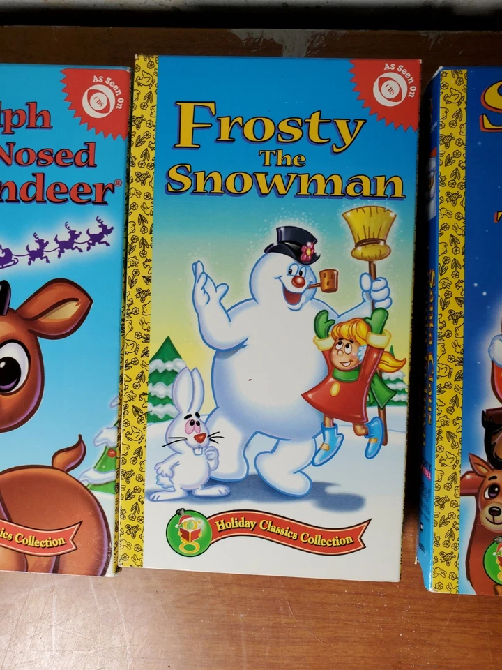 3 Classic Christmas VHS - Rudolph, Frosty the Snowman, Santa Claus is Coming - Image 4 of 4