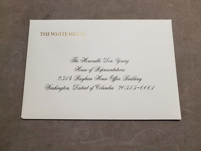 2017 President Donald Trump Official White House Christmas Card  Rep. Don Young