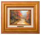 Thomas Kinkade 5" x 7" Autumn Lane Brushwork (Gold Frame)