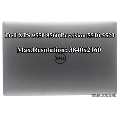 Argent 15.6" Dell XPS 15 9550 9560 UHD 4K LCD Tactile Écrann Assemblage Complet - Photo 1/4