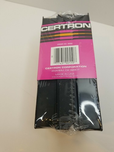 Nuevo Sellado* Paquete de 3 Estuches de Video CERTRON Negro - Imagen 2 de 4