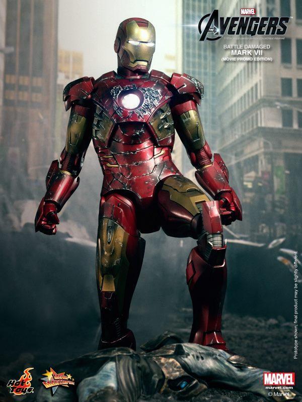 Hot Toys 1/6 The Avengers Iron Man Mark 7 MK VII Battle