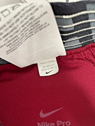 NIKE PRO HYPERSTRONG PLAYER ISSUED "TEAM RED" PADDED TIGHTS LARGE 881963-677 - Picture 5 of 6