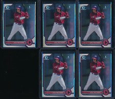 Lot of (5) JOSE PASTRANO 1st 2022 Bowman Chrome Prospects GUARDIANS Rookie RC