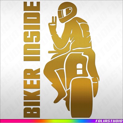 BIKER INSIDE Motorrad Auto KFZ Motorsport Aufkleber Moto Sticker VIELE FARBEN #A