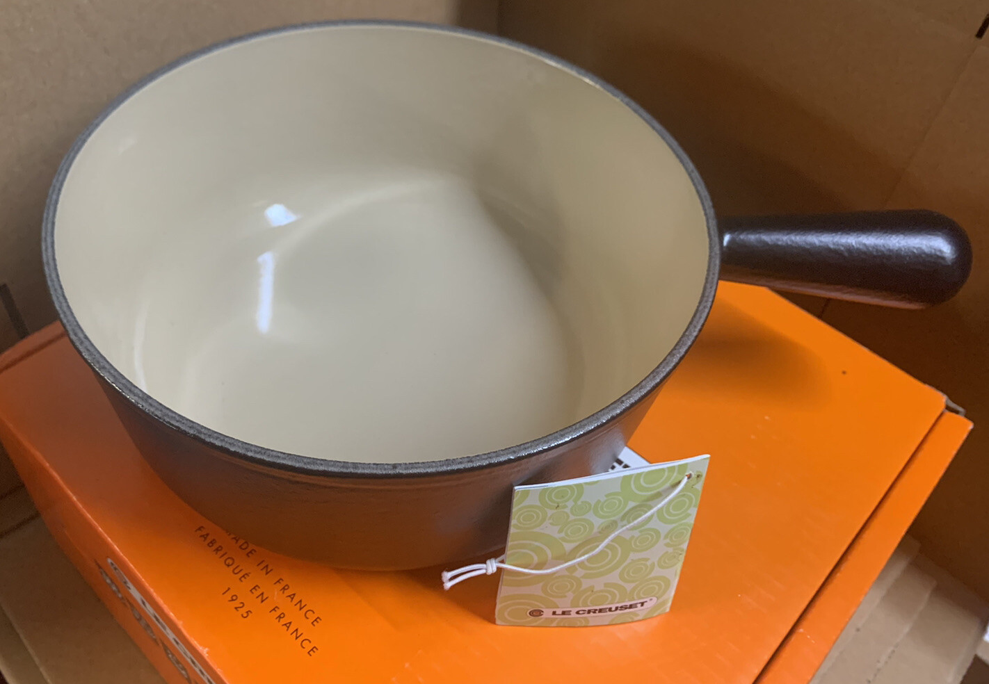 Le Creuset 22cm Cast Iron Caquelon Cheese Fondue/Porridge Pot Matt