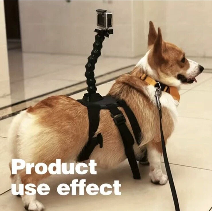 GoPro Dog Harness Mount Adjustable Fit for All Hero Models Black