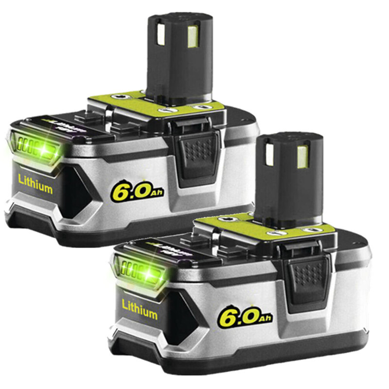 2X 18V 6.0Ah Li-Ion Battery For Ryobi One Plus P108 P107 RB18L50 P104 RB18L40