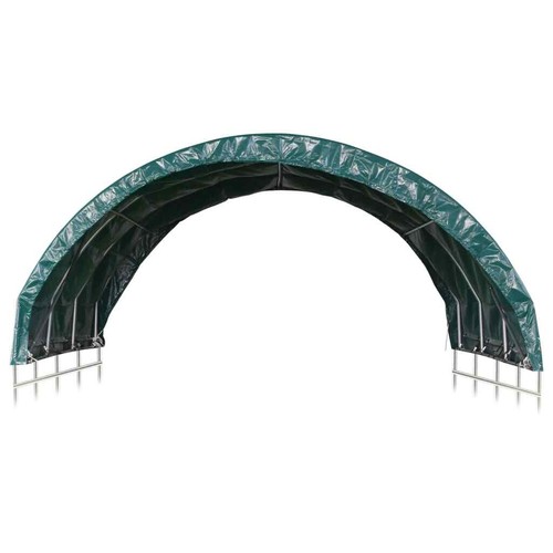 Carpa para Ganado Forraje Refugio Caballos Exterior PVC Verde vidaXL - Imagen 3 de 8