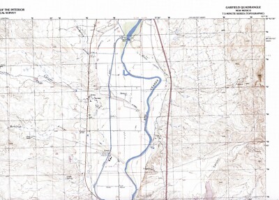 Garfield Quadrangle New Mexico 1996 USGS Topo Map 7.5 Minute Topographic
