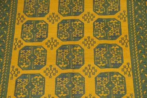 Vibrant Color Geometric Kazak Pakistani Area Rug Gold 7x10 ft - Picture 5 of 20