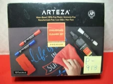 BRAND NEW SEALED ARTEZA PREMIUM CHALKBOARD CLEANER SET W/ 12 MARKERS & ERASER 