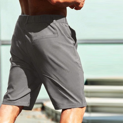 Hombres Cintura Elástica Bolsillo Pantalones Cortos Carga Parte Inferior Deportes Informales Verano - Imagen 12 de 28