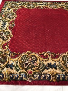 Antique Teodor Finster Plush Wool Table/Furniture Cover Circa 1900-1920