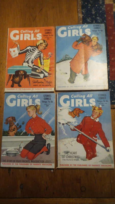Lot of 4 CALLING ALL GIRLS Girl's Magazine, 1958, 1959