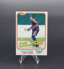 1981 Topps Hockey #18 Jari Kurri Rookie card Edmonton Oilers Clean Card HOF