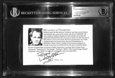 Richard LeParmentier Signed Cut Star Wars Admiral Motti Beckett