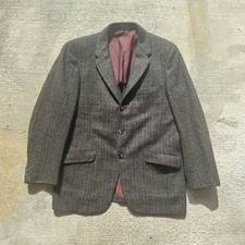 Vtg 50s Rockabilly Mens Wool 3 Button Suit Coat Jacket Blazer USA
