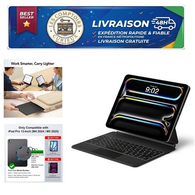 iPad Pro 13 Keyboard Case M4 M5 2024 2025 Trackpad Backlit runelk