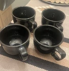 Fiesta HOMER LAUGHLIN 18 OZ. Jumbo Mugs Set Of 4, Black