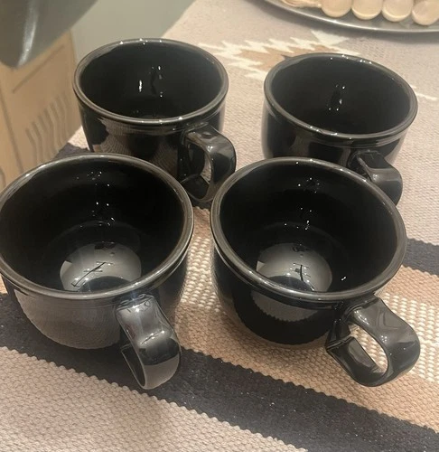 Fiesta HOMER LAUGHLIN 18 OZ. Jumbo Mugs Set Of 4, Black