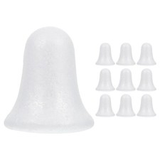 10 Pcs White Foam Bells Christmas Craft Decorations DIY Holiday Party Supplies