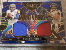 2025 Panini Select - Multiverse Baker Mayfield #MVJ-BMD Blue Prizm (MEM)