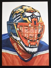 John Vanbiesbrouck 2012-13 ITG Between The Pipes Masked Men 5 ORIGINAL ARTWORK