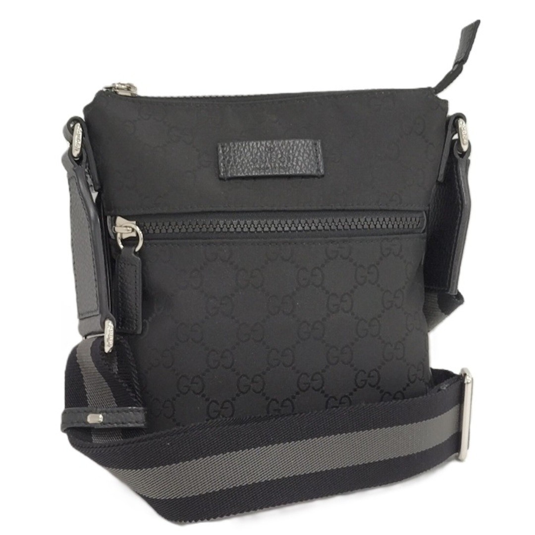 Gucci Shoulder Bag Gg Canvas Black Leather 449183