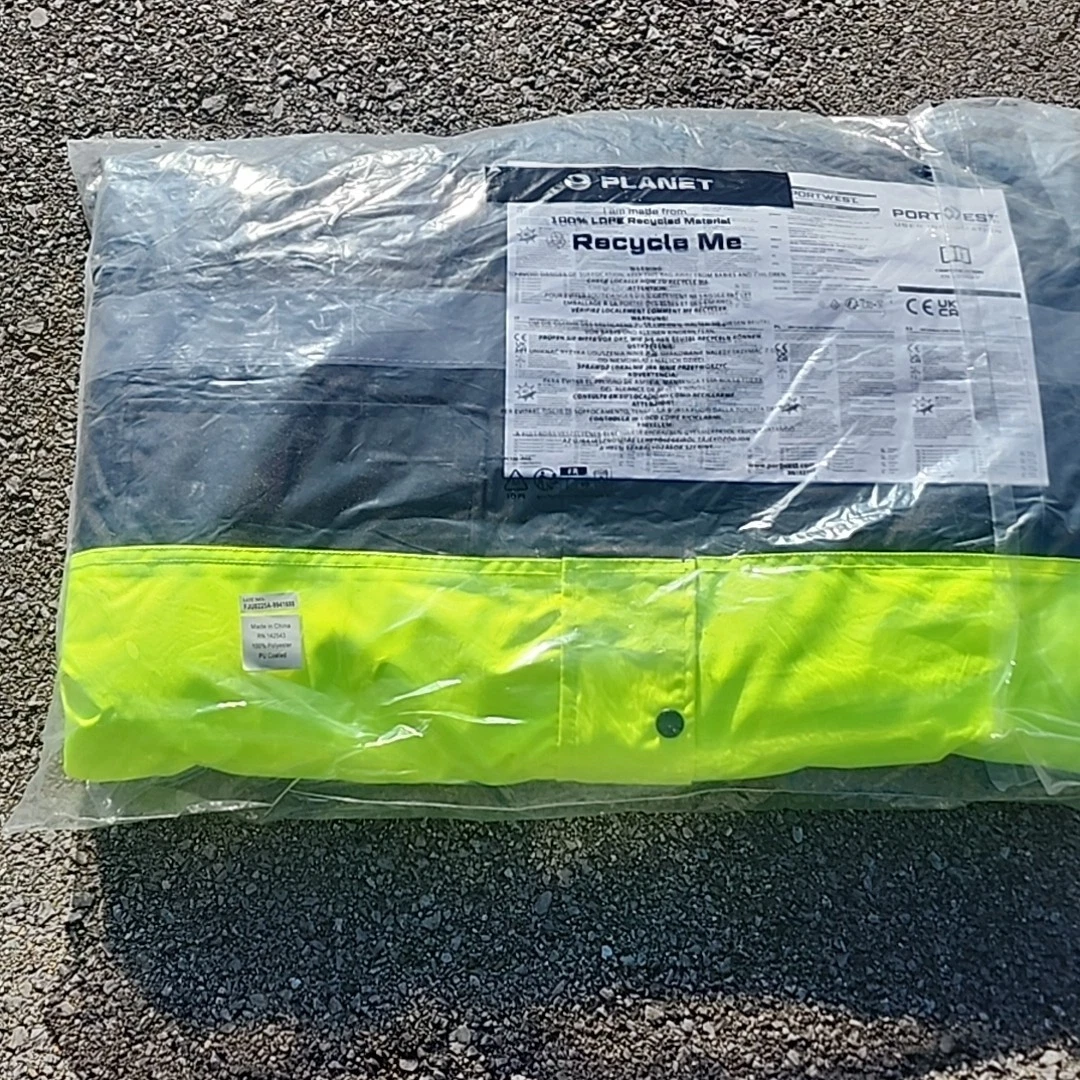 Portwest US466 Mens Waterproof Hi Vis Traffic Jacket Reflective Safety Coat Sz M image 4