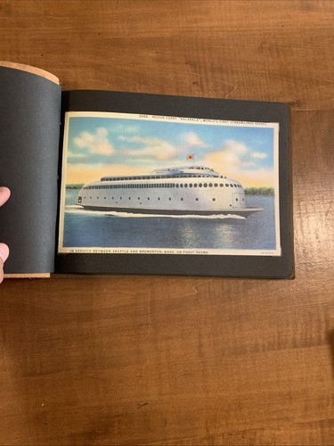 VTG LEATHER SCRAPBOOK PHOTOGRAPHS SEATTLE,MT RAINIER,KALAKALA,LAKE WASHINGTON - Picture 4 of 24
