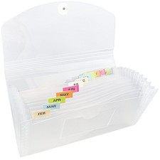 Accordion Folders - 13 Pocket Plastic Expanding File - Check Size - 5 x 10 1/...
