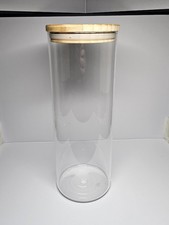Glass Jar Tall 1.8L Pasta Rice Flour Food Storage Container with Airtight Lid