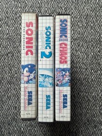 Master System SONIC THE HEDGEHOG Games 1 + 2 + Chaos *(NI)* (Works in US) PAL