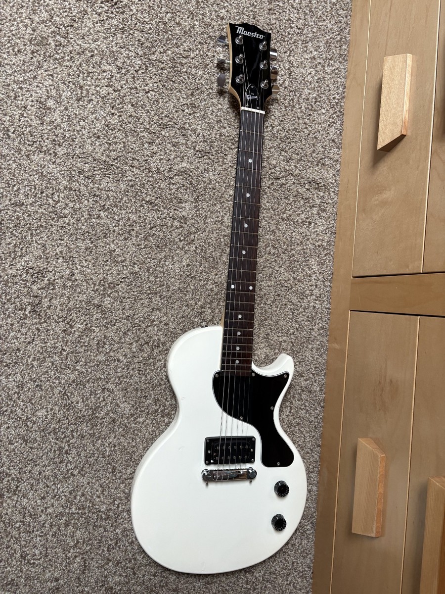 Maestro By Gibson Les Paul Jr Electric Guitar White INCLUDES Strap