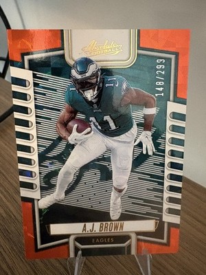 2023 Panini Absolute A.J. Brown Orange /299 #91 Philadelphia Eagles