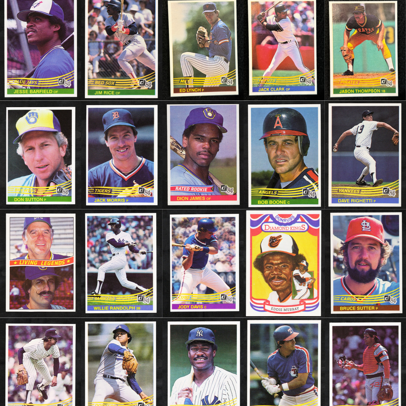 1984 DONRUSS Baseball #301-650 | Pick Your Card  | B4G2 Free | Ship Free 2+
