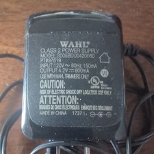 WAHL Class 2 Trimmer Power Supply Adapter S005BDU0420060 4.2V 600mA 97619