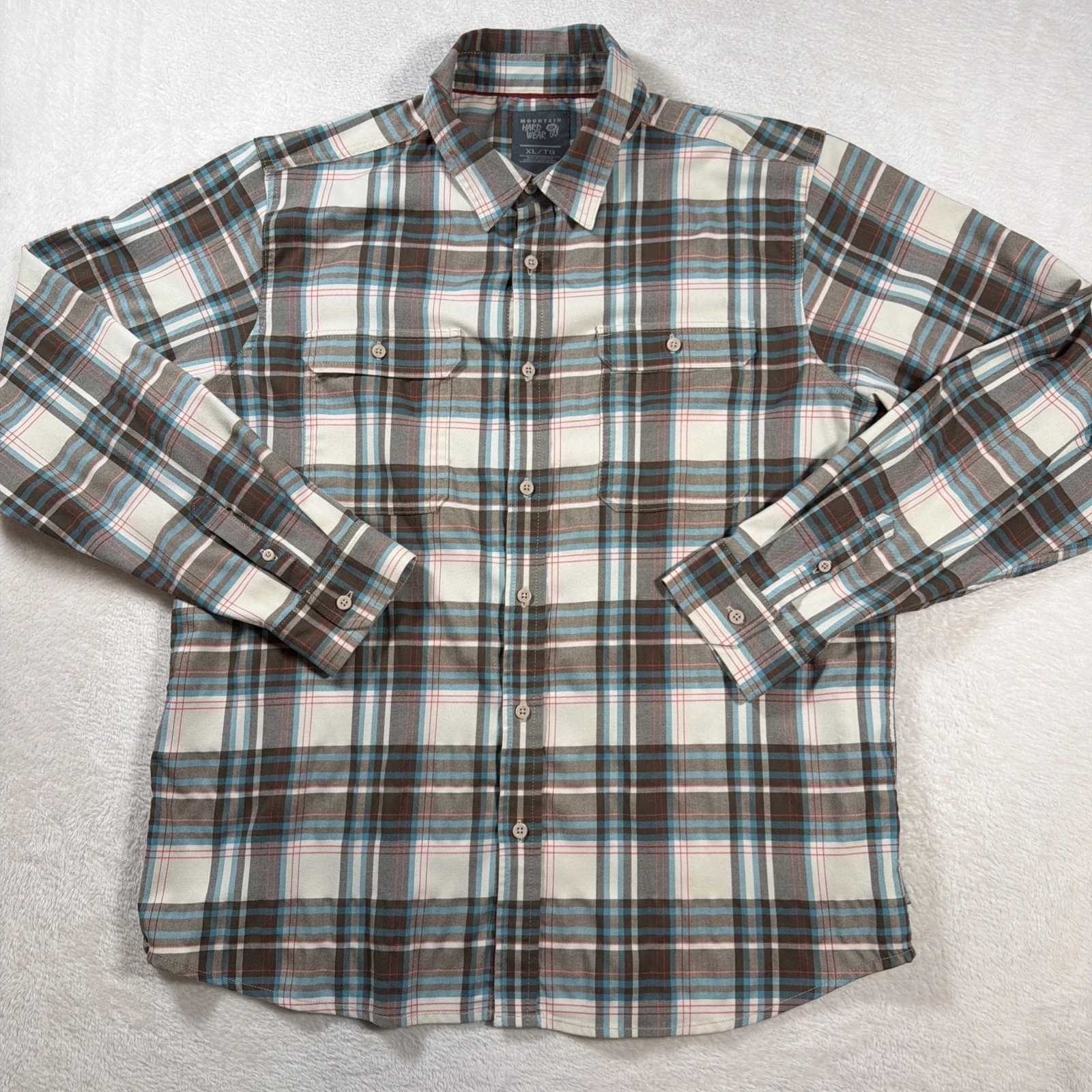 Mountain Hardware Men’s Shirt Plaid Camping Button Up Hiking Size XL