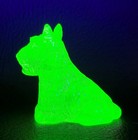 Boyd's Crystal Art Glass DUKE the SCOTTIE DOG #11 VASELINE 10-4-03 GLOWS NOS — photo 7