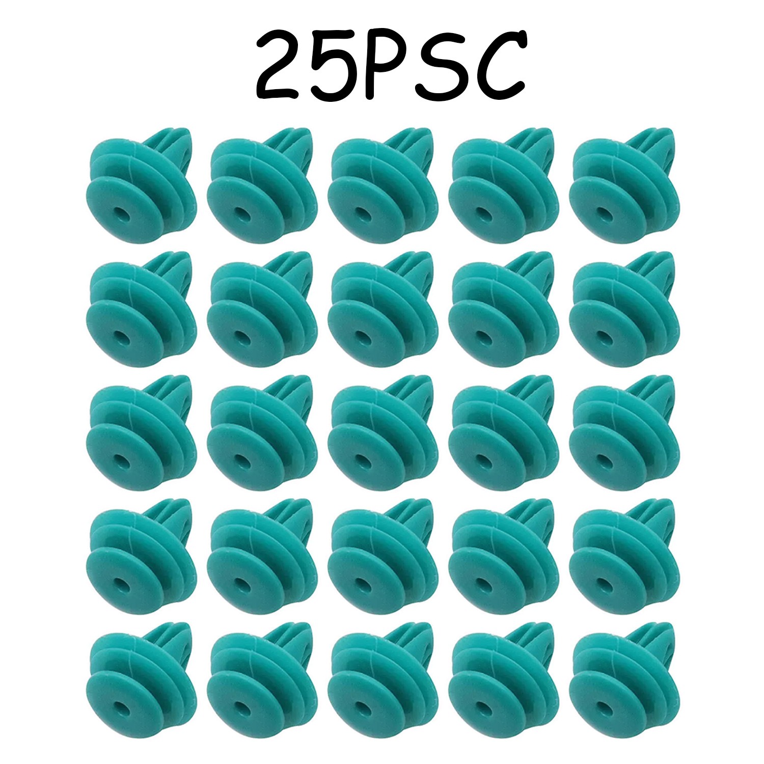 25PC Fastener Hole Door Trim Panel Plastic Clips Rivets Retainer 9mm For Toyota